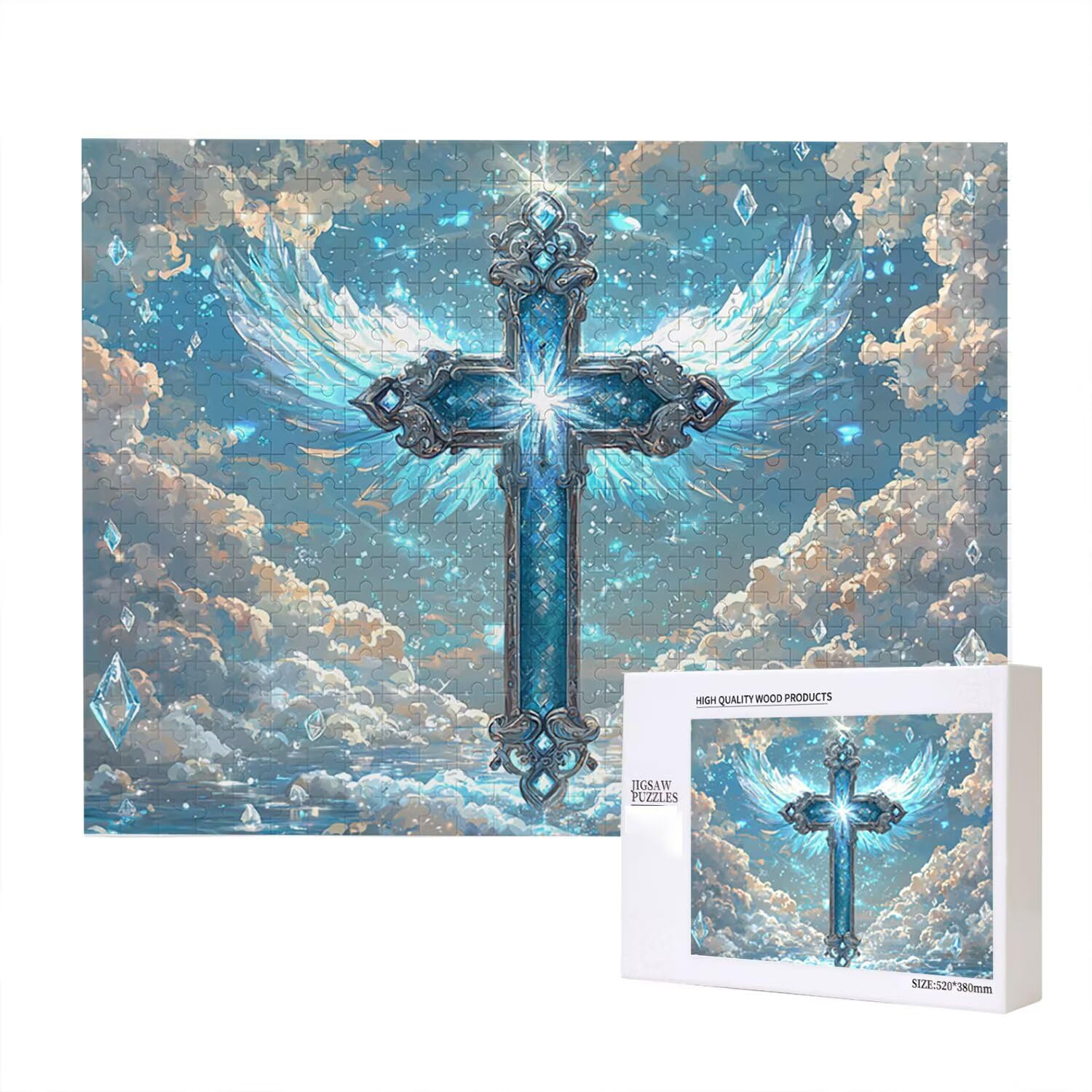 Jigsaw Puzzle, 1000 Pezzi Puzzle Classici, Croce Puzzle Rilassamento Intelligence, Mpossibile Difficile Puzzle Impegnativo per Adulti Puzzle Gioco Familiare, Regalo per Amore Amico fr0-493