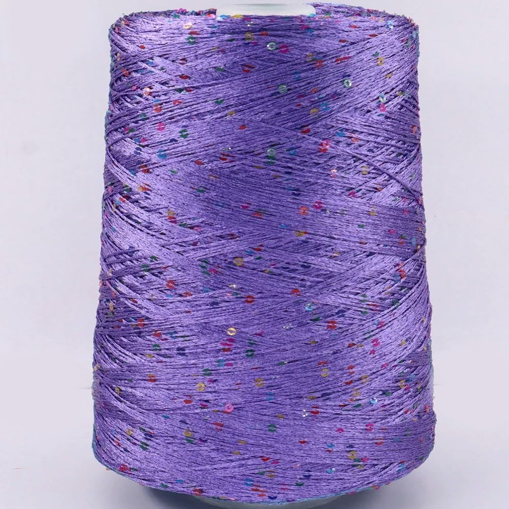 500G Glitter Fancy Yarn Sequin Hand Crochet Thread Knitting Clothes Needleworkyarn with Sequins Knitting Yarn Needlework Sequins