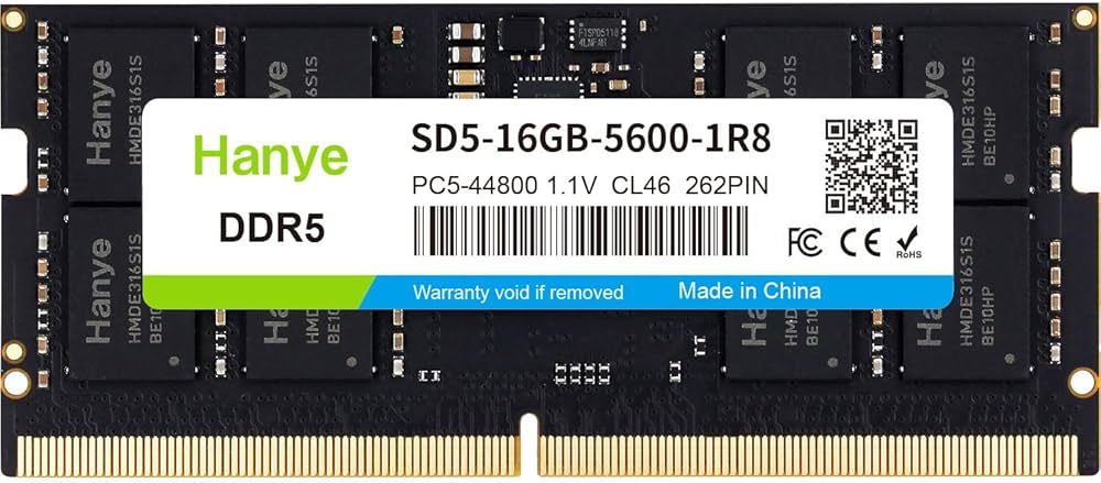 Amazon.co.jp: ノートPC用メモリ PC5-44800(DDR5-5600) 16GB SODIMM