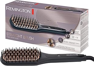 Remington CB7400 Straight Brush, High-Quality Ceramic Coated Bristles with Anti-Static Coating, Black