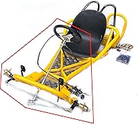 Vista 4 de Soporte de engranaje de dirección delantera de 25.197 in, conjunto de barra de acoplamiento y rueda de dirección delantera, barra de acoplamiento