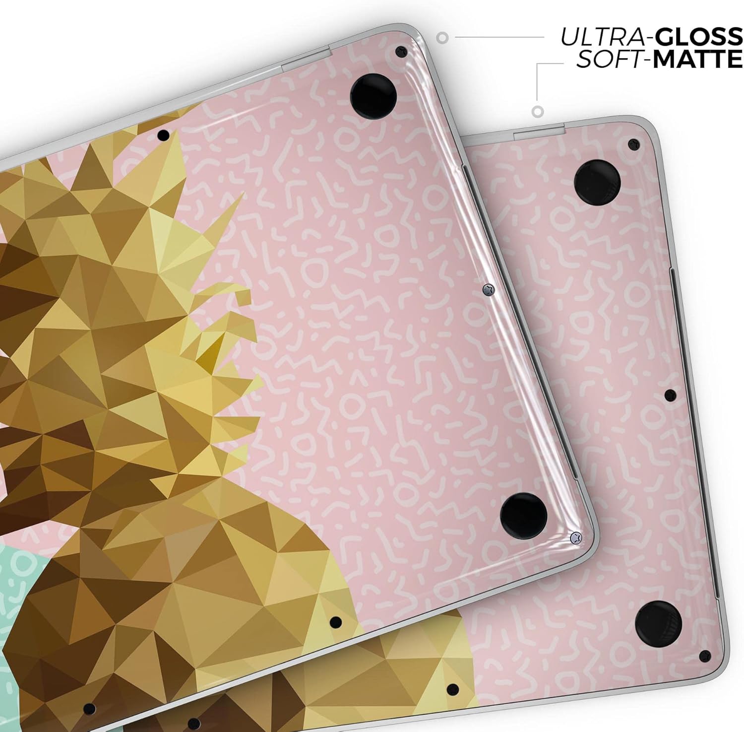 DesignSkinz - Geometric Summer Pineapple v1 - Full-Body Wrap Protective Decal Skin Kit Compatible with MacBook 16" Pro M1 (A2485)