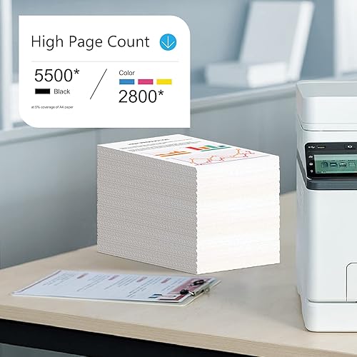 Miniatura 3 de VersaLink C500/C505 - Paquete de tóner de capacidad estándar C500 C500 de repuesto para impresora Xerox C500 C505 C500N C500DN C505N C505DN (paquete