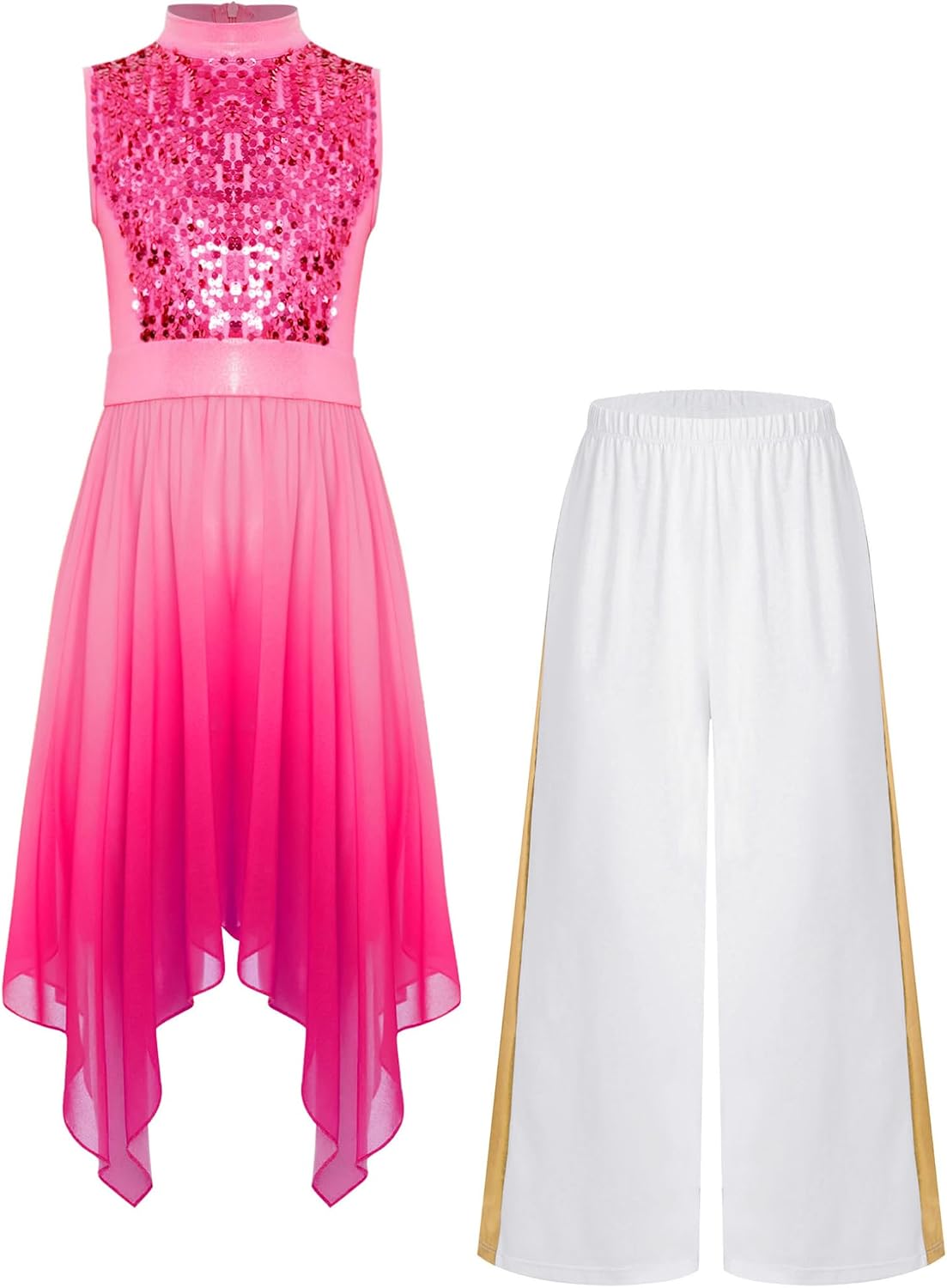 Hansber Girl Liturgical Sunday Dress Outfits White Communion Dress Praise Church Outfit for Baptism Easter Christmas
