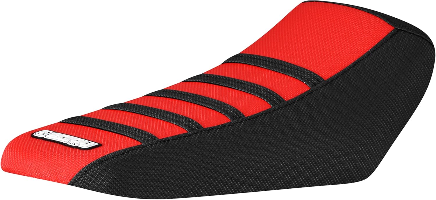 Enjoy Mfg Seat Cover - Compatible with Eunorau X Rerode R1 e-Bike_#535 (All Black with Red Ribs)