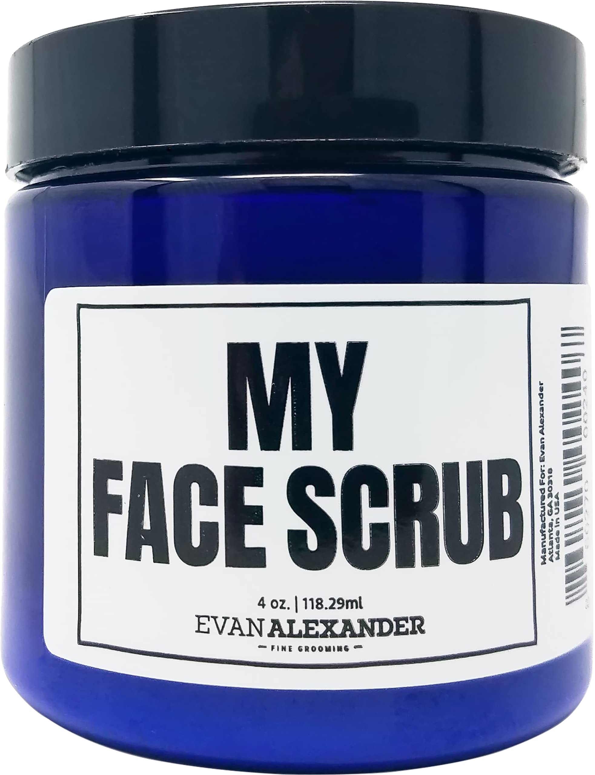 Evan Alexander Fine Grooming MY Face Scrub - Exfoliating Men's Face Scrub - Helps Against Skin Irritation All-Natural Exfoliator Scrub with Pumice, Bentonite Clay and Kaolin Clay - 4 oz