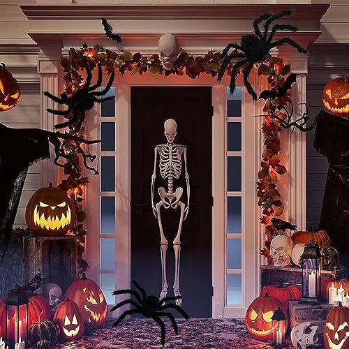 Miniatura 4 de Araña peluda gigante  7 unidades de decoración de Halloween para exteriores (no incluida telaraña)