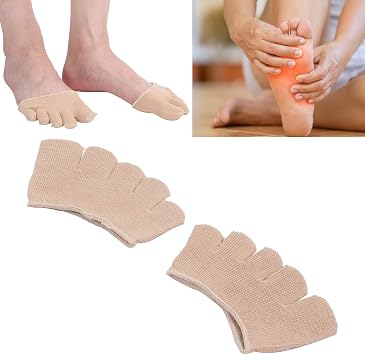 Toe Separator Heel Socks Breathable, Tip Toe Socks Peep Toe Blue Toe Socks, Sweat-Absorbing Forefoot Pads, for The Relief of Foot Pain