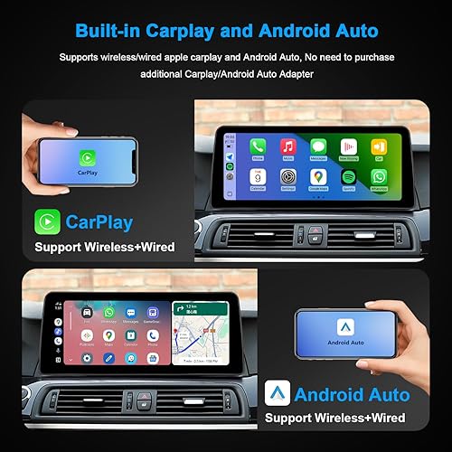 Miniatura 3 de PEMP Android 11 azul antirreflejos para BMW f10f11 Android 12.3 pulgadas, Snapdragon 662 8 núcleos 4G+64GB Carplay Android Auto, para BMW Serie 5