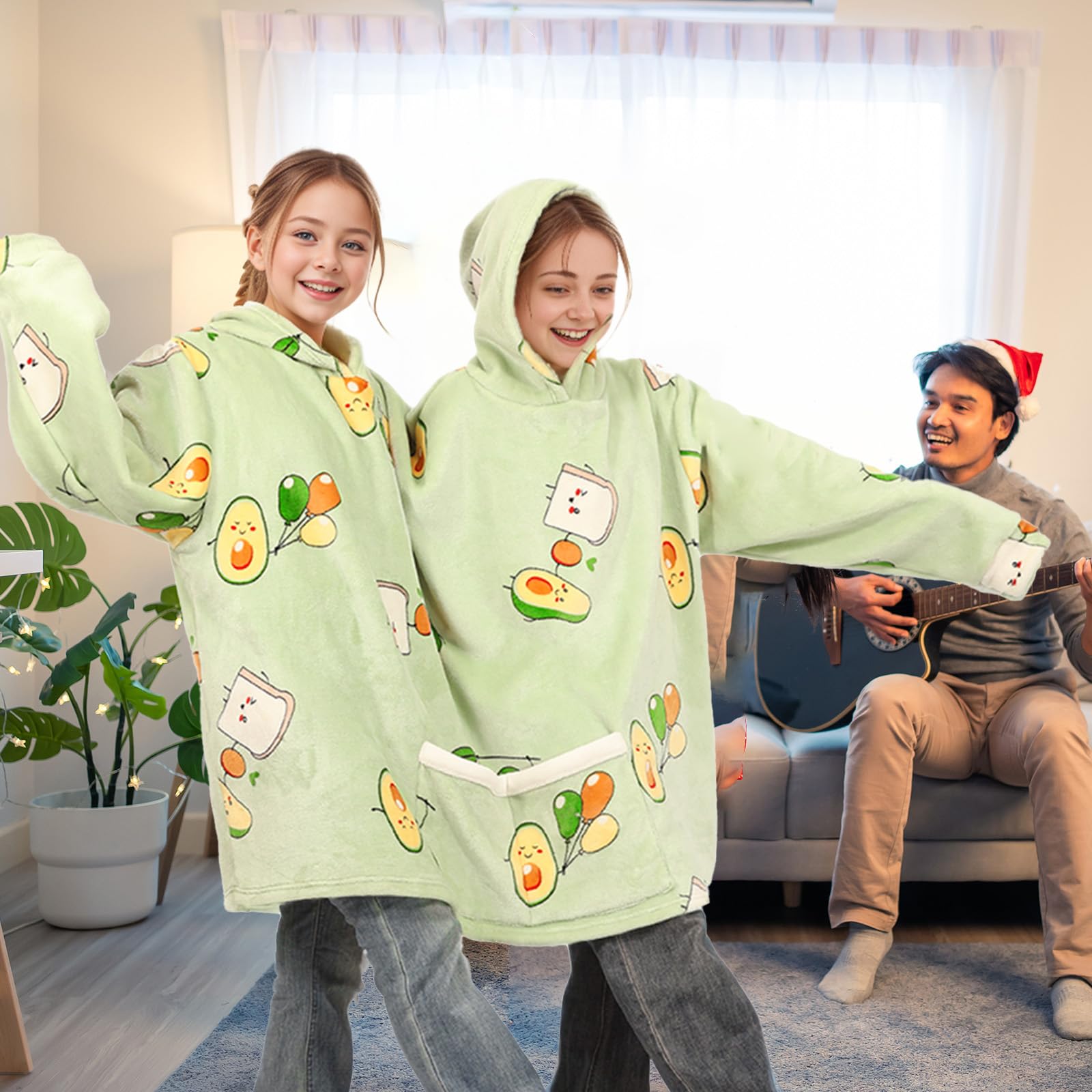 Sweat à capuche pour couple - Pyjama surdimensionné assorti - Sweat à capuche amusant pour deux personnes - Cadeau de couple assorti pour elle et lui