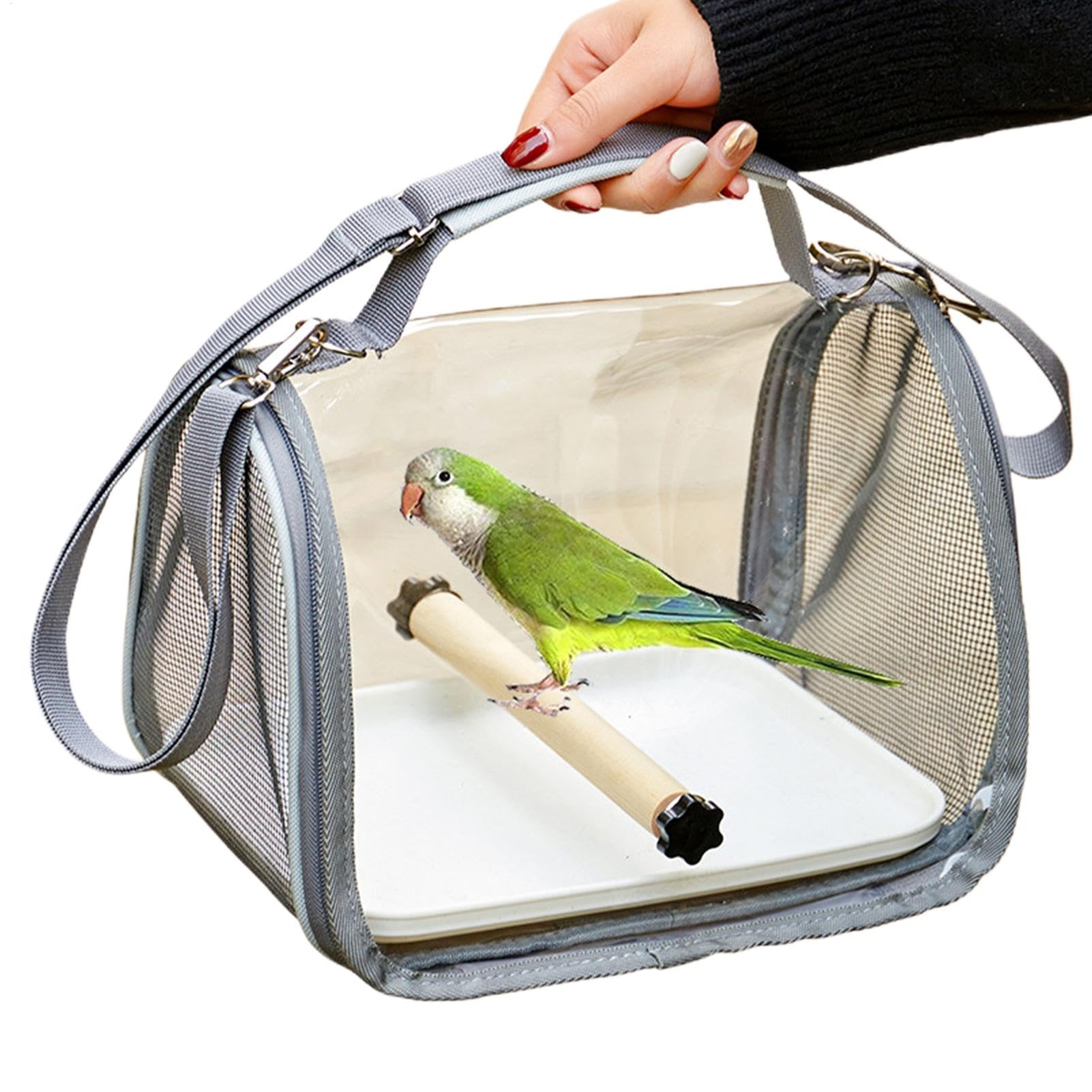 Borsa da trasporto per pappagalli, trasportino per parrocchetti con posatoio, calopsitta, piccola gabbia per il trasporto di animali domestici, parrocchetti, piccioncini, calopsitte