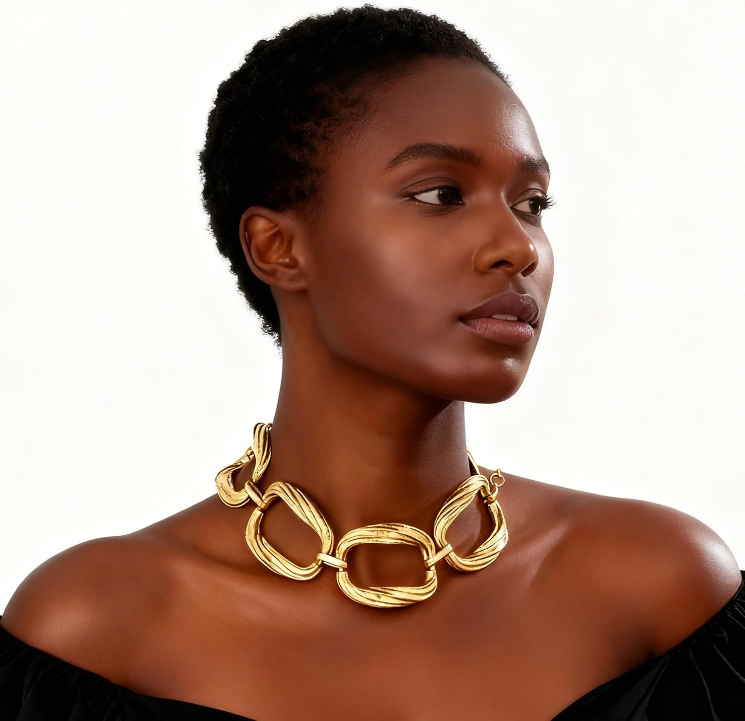 Chunky Gold Necklace for Women Punk Statement Necklace Dainty Collar Chain Choker Trendy Jewelry Gifts - Image 3