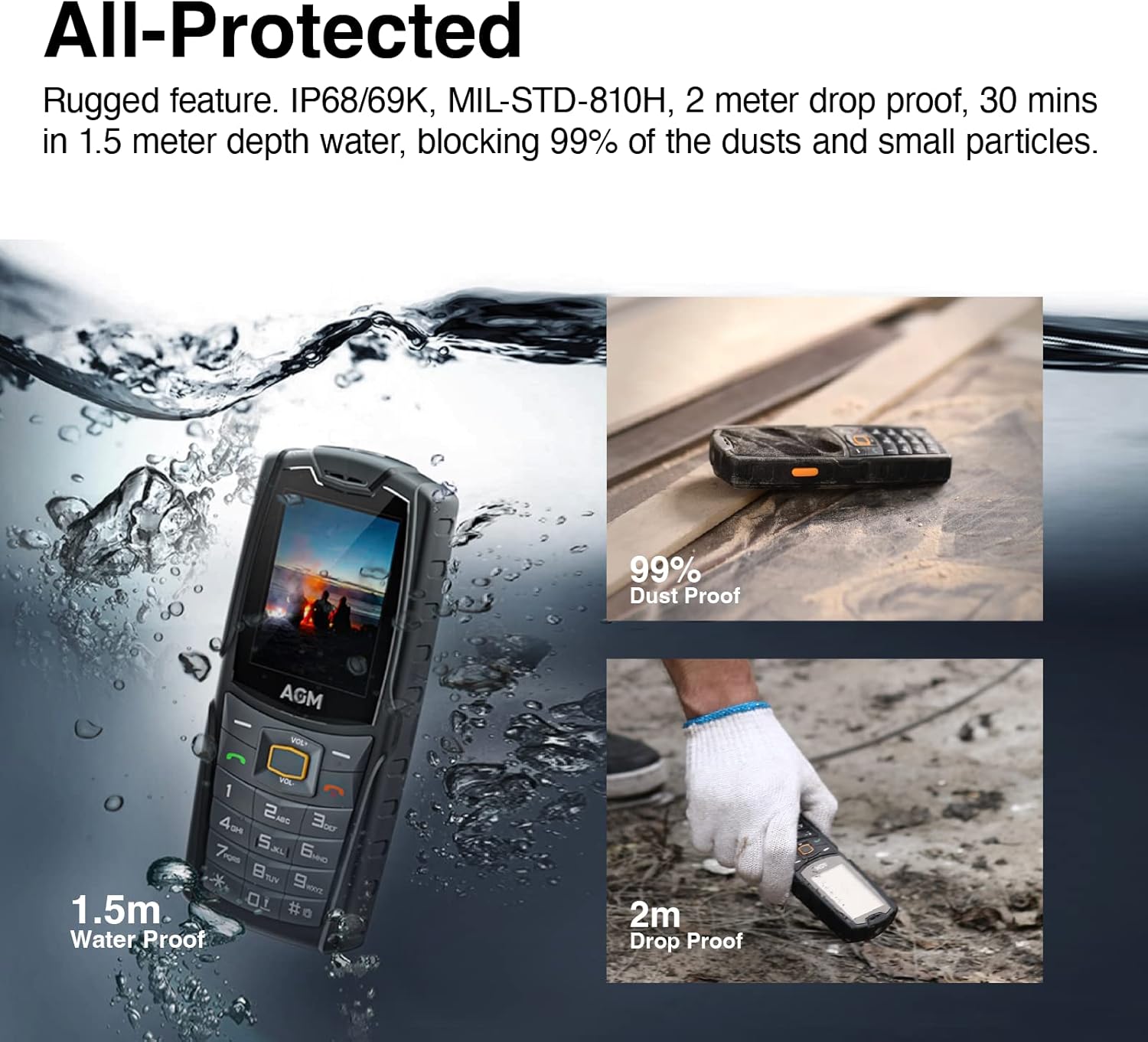 AGM M6 Phone Durability Features