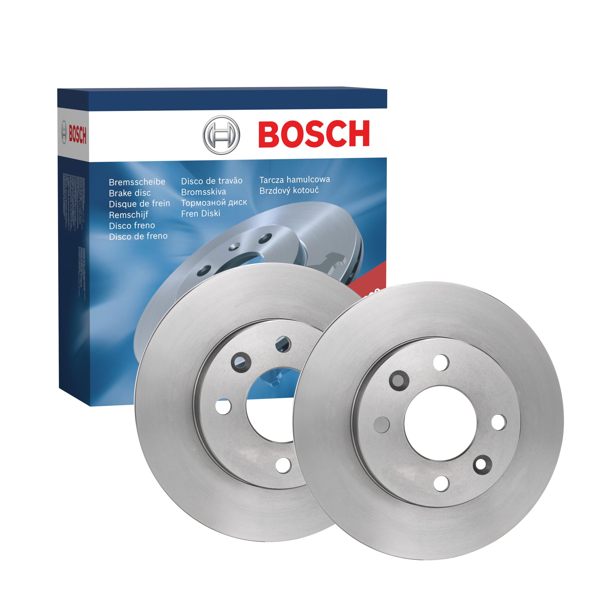 Juego de 2 Discos de Freno Bosch BD221 - Discos Ventilados de 237.8 mm - Eje Delantero - Certificación ECE-R90 - Buena refrigeración, frenado fiable, protección anticorrosión - 1 Juego de 2 Discos