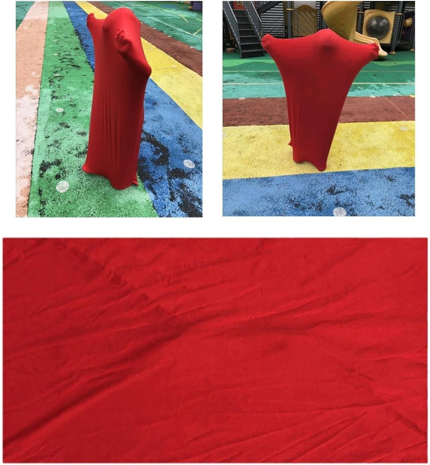 Calzini sensoriali dinamici per Il Corpo, Tunnel di Resistenza per Gattonare e calmare i Bambini con bisogni Speciali, Sacco, Pod, coordinazione, Sollievo per i traumi (Rot, L)
