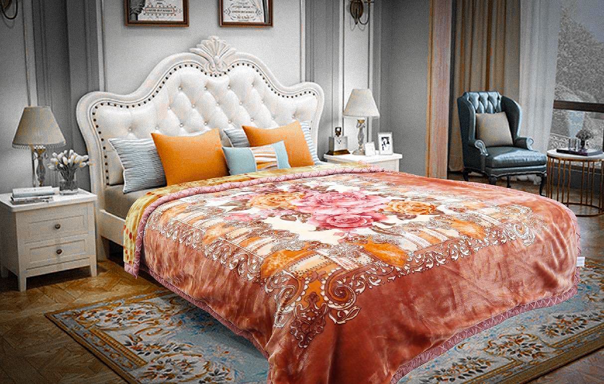 Buy Signature Comfy Gold Premium 2 Ply Double Bed Blanket (Melon Orange),  Polyester, reversible, Pack of 1 Online at Low Prices in India - Amazon.in