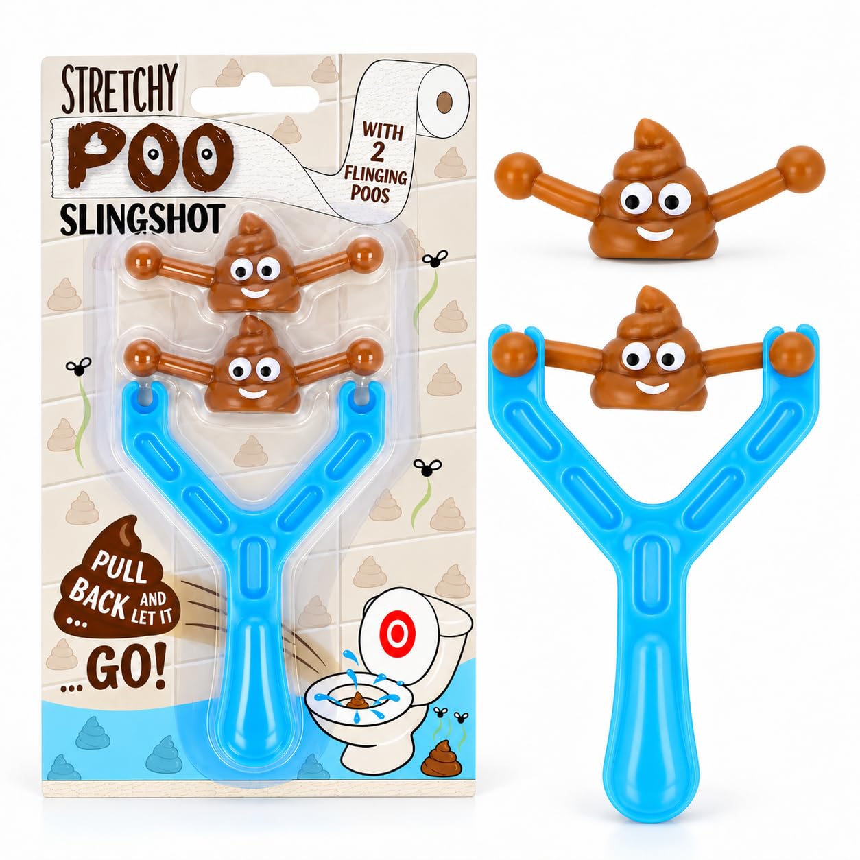 Henbrandt 1 x Stretchy Poo Slingshot Toy