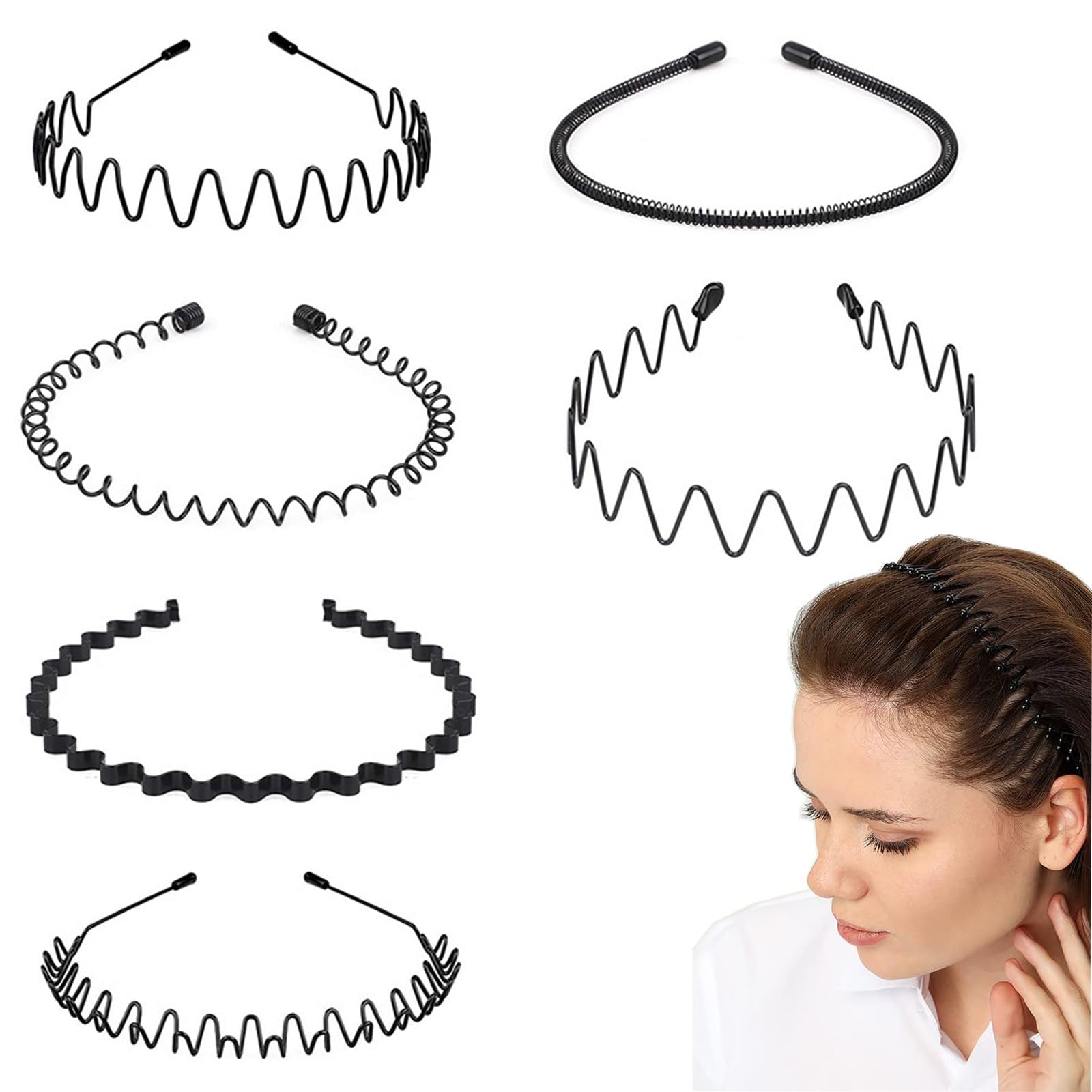 Cerchietto Metallico Con Denti Ritorti E Applicazioni A Sfera: Blu, Turchese E Mare. Il Must Have Per I Tuoi Capelli - 4