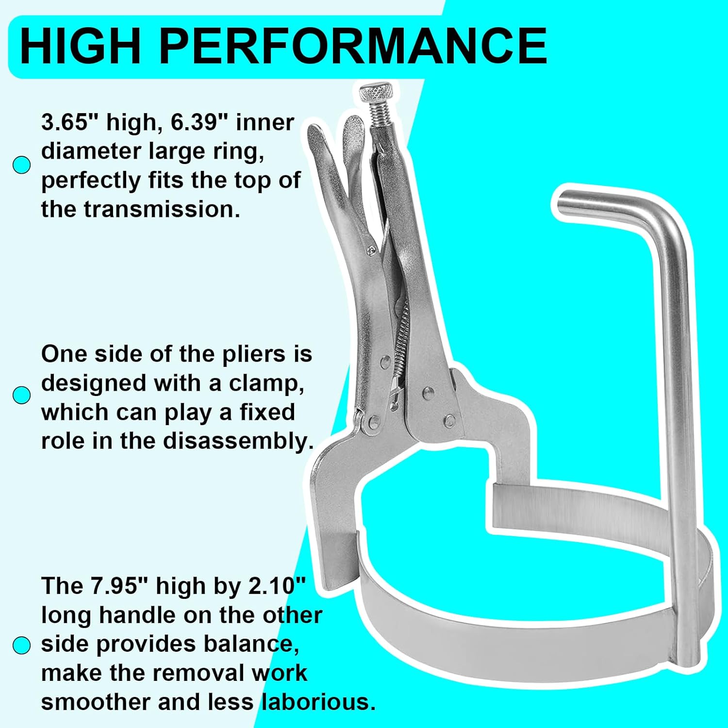 T-47781AC 1-2-3-4 & 3-5-Reverse Drum Removal and Installation Tool Heavy Duty Transmission Drum Clamp Suitable for 6L50E, 6L80E and 6L90E Transmissions