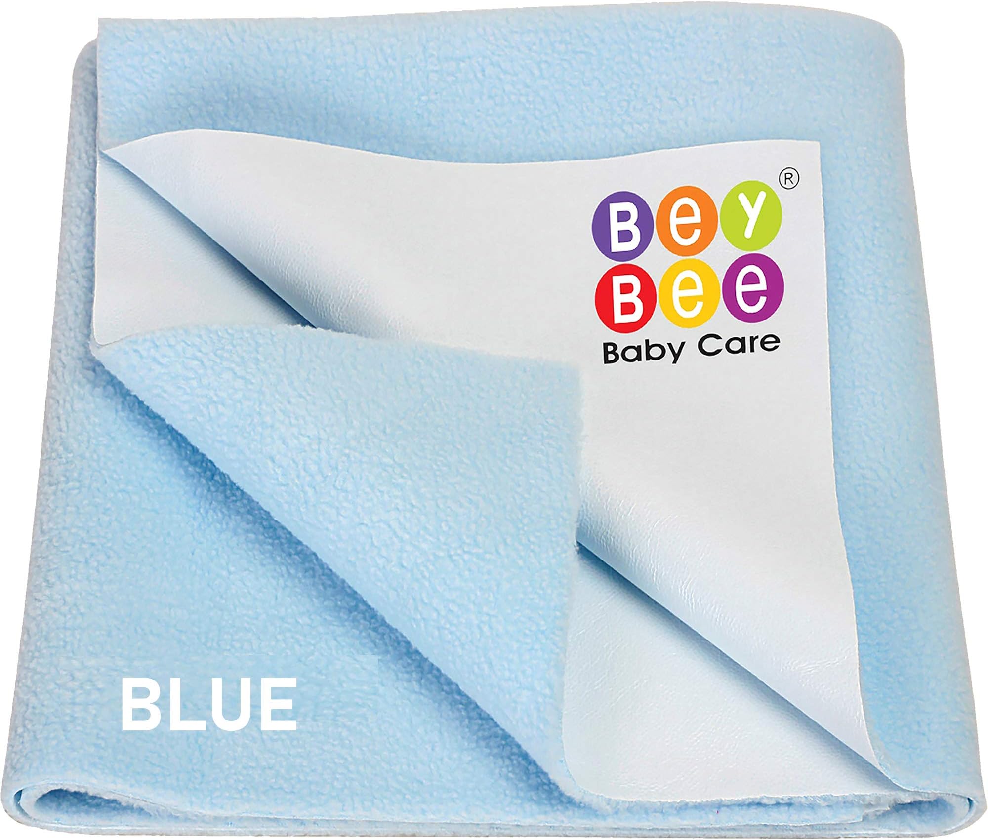 Bey Bee Premium Quality Bed Pad Water Resistant Bed Protector Baby Dry Sheet, Washable Waterproof Mattress Protector/Baby Cot Sheets/Reusable Underpad Sheet for Incontinence (XL Size 87"x55”) Blue