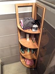 WOLTU Etagère en bambou, rangement pour salle de bain-cuisine, 36x33x140 cm - Maison