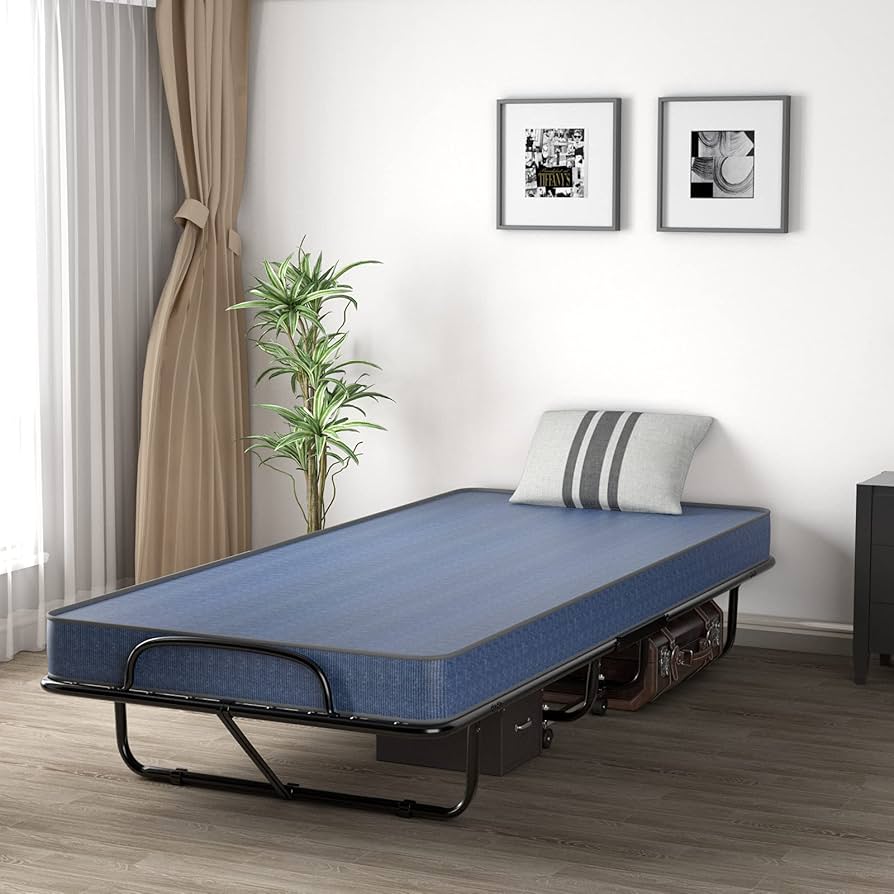 折りたたみベッド マットレス付き 金属製 190*80 楽天市場】折りたたみベッド 高反発 シングル ベッド EMOOR