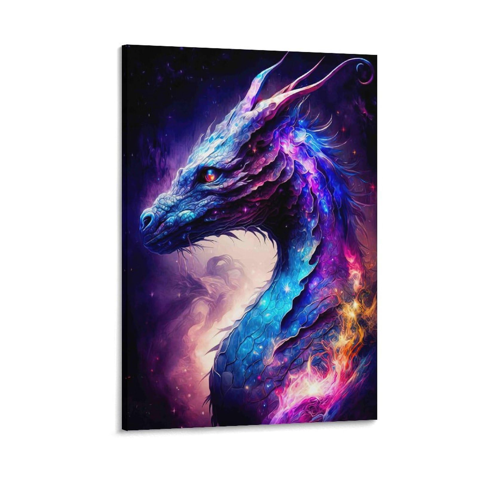 DHBANEIOK Fantasy Dragon Art Wall Decor Poster Canvas Prints Picture Modern Wall Art Picture Wall Hanging for Bathroom Wall Decor 20x30inch(50x75cm)