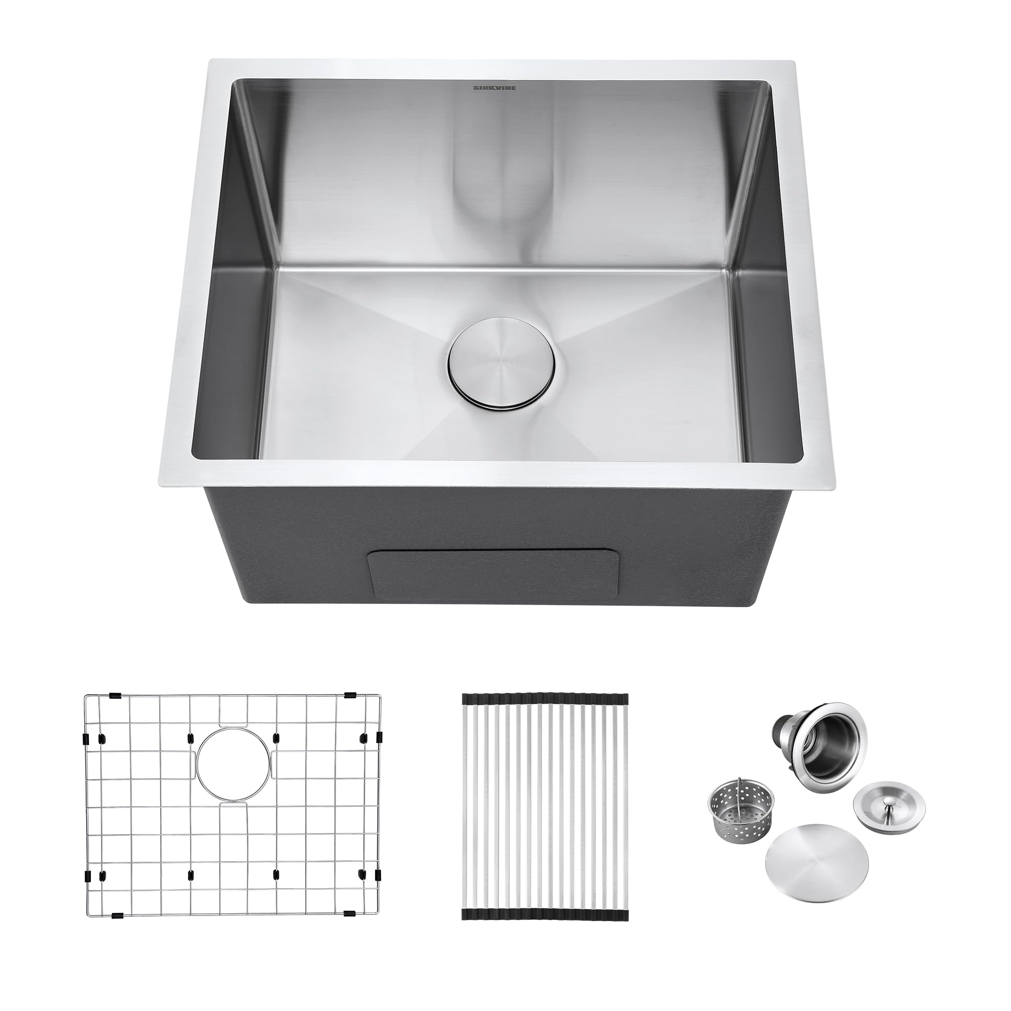 23-inch Undermount Laundry Utility Sink, Stainless Steel