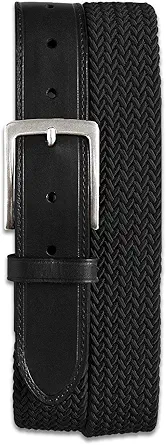Harbor Bay by DXL Big and Tall Stretch Braided Leather Belt