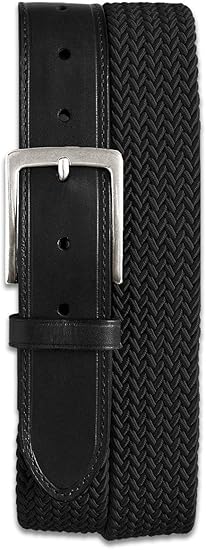 Harbor Bay by DXL Big and Tall Stretch Braided Leather Belt