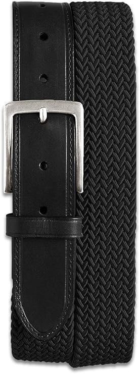 Harbor Bay by DXL Big and Tall Stretch Braided Leather Belt