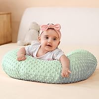 Vista 7 de Funda de almohada de lactancia, fundas de almohada de lactancia materna funda de almohada de punto de felpa (verde)