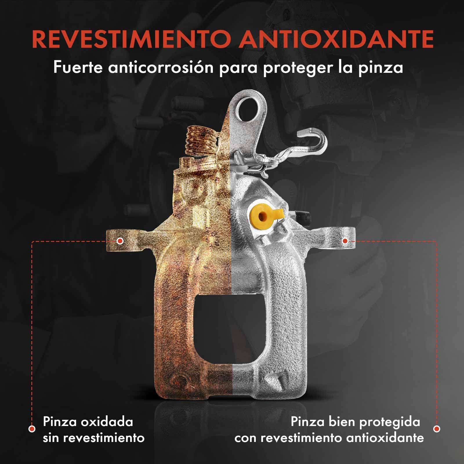 Frankberg 2x Pinza de freno Trasero izquierdo derecho alumin.io Compatible con Golf IV Polo Fdeia I Fdeia II A3 Leon Ibiza III TT Cordoba R.o.o.m.s.t.e.r Replace# 1J0615424F