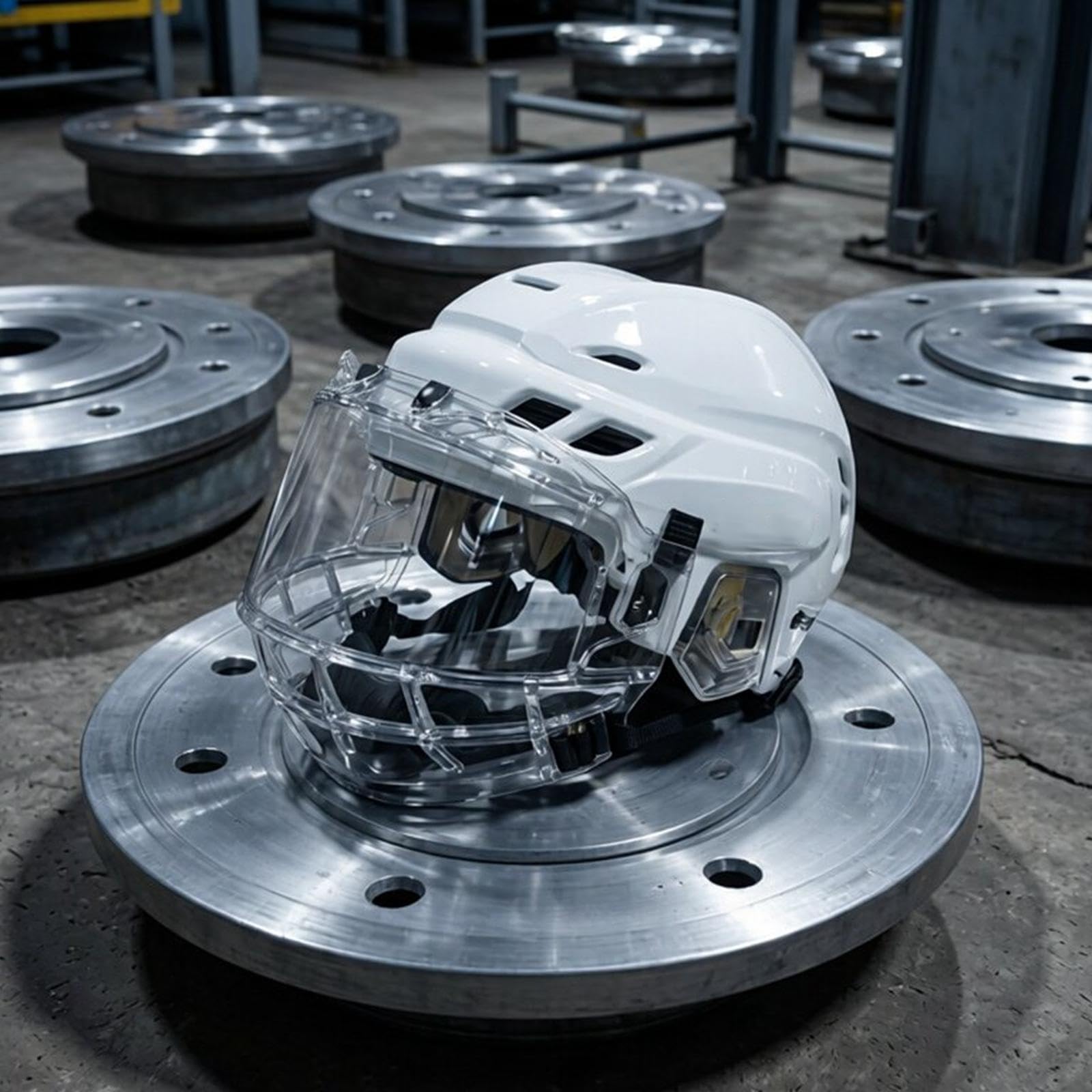Visiera Casco Hockey su Ghiaccio Protezione Facciale Completa Accessorio Ergonomico AntiGraffio Antifog PC Ventilato Pratico Adatto a Bambini Ragazzi, S