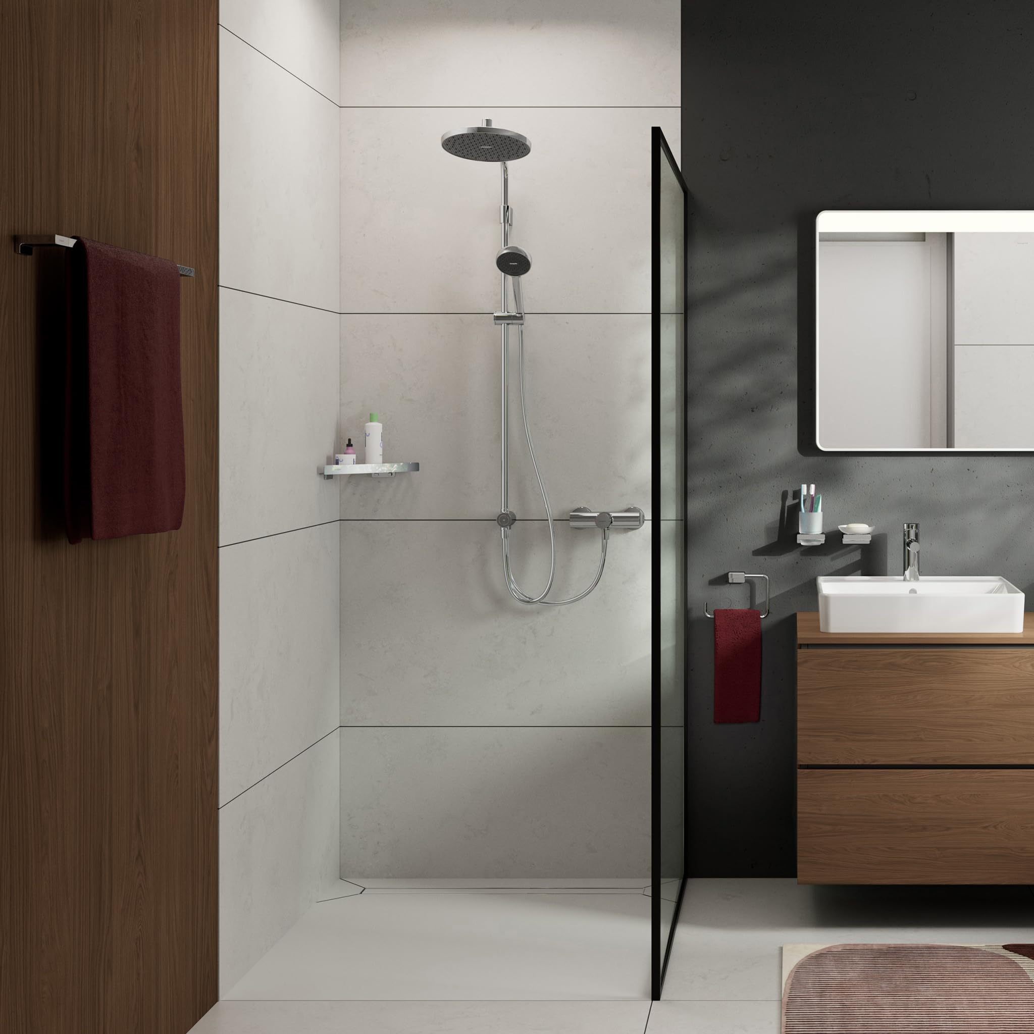 hansgrohe Zesis S - jednouchwytowa bateria prysznicowa natynkowy do 1 odbiornika, armatura łazienkowa, chrom, 74621000