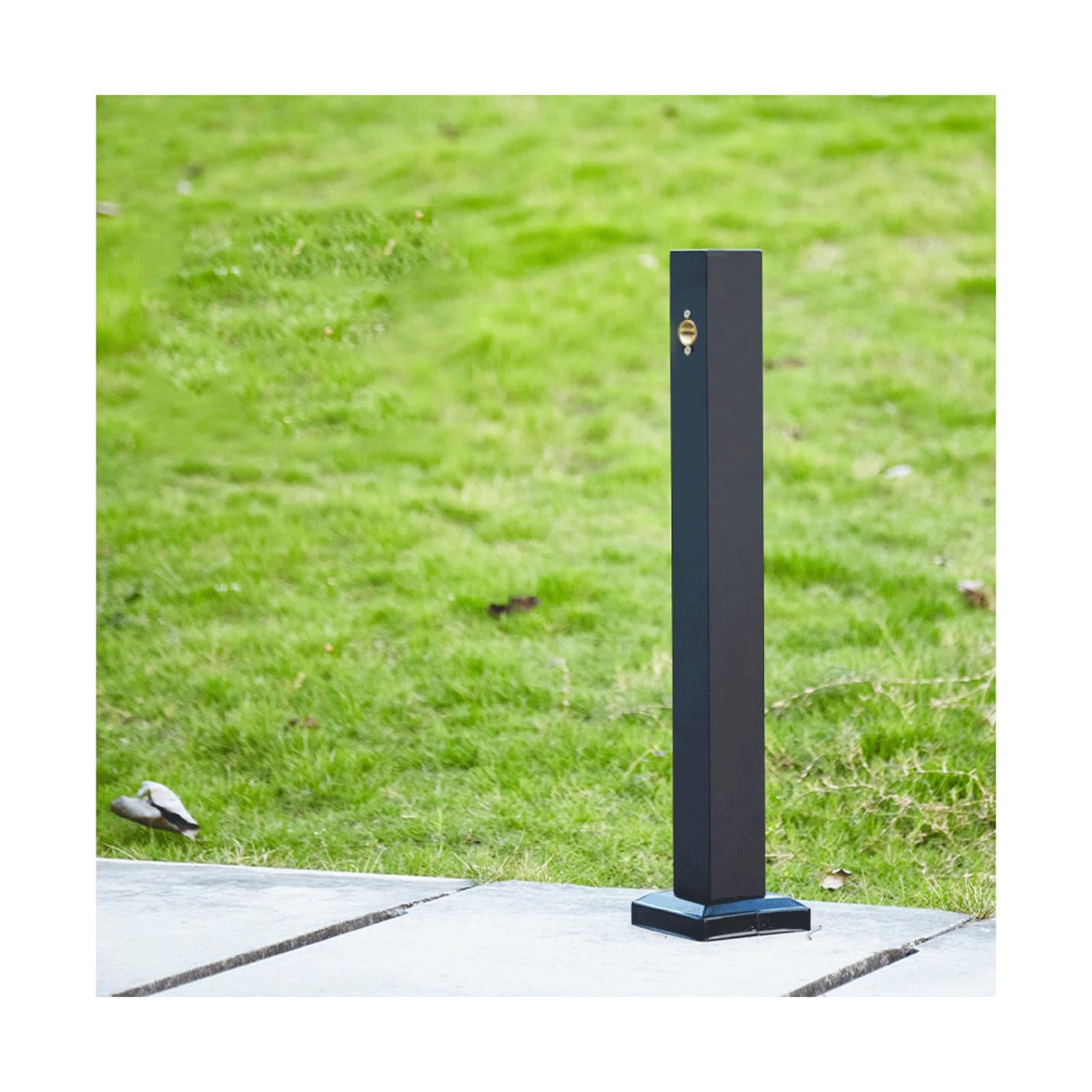 XDLEDMKIZ Vertical Square Garden Water Column Freestanding Stainless Steel Hose Stand Outdoor Water Fountain Yard Hydrant for Backyard Spigo
