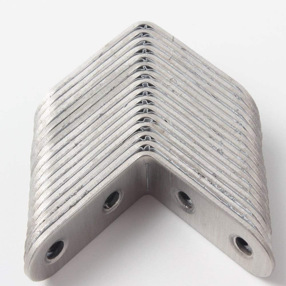 Corner Brace 40 x 40mm, 16 Pieces Angle Beacket, Stainless Steel Brace Corner, L Shaped Corner, Fastener Joints Fastener Beacket with 64 Pieces Screws