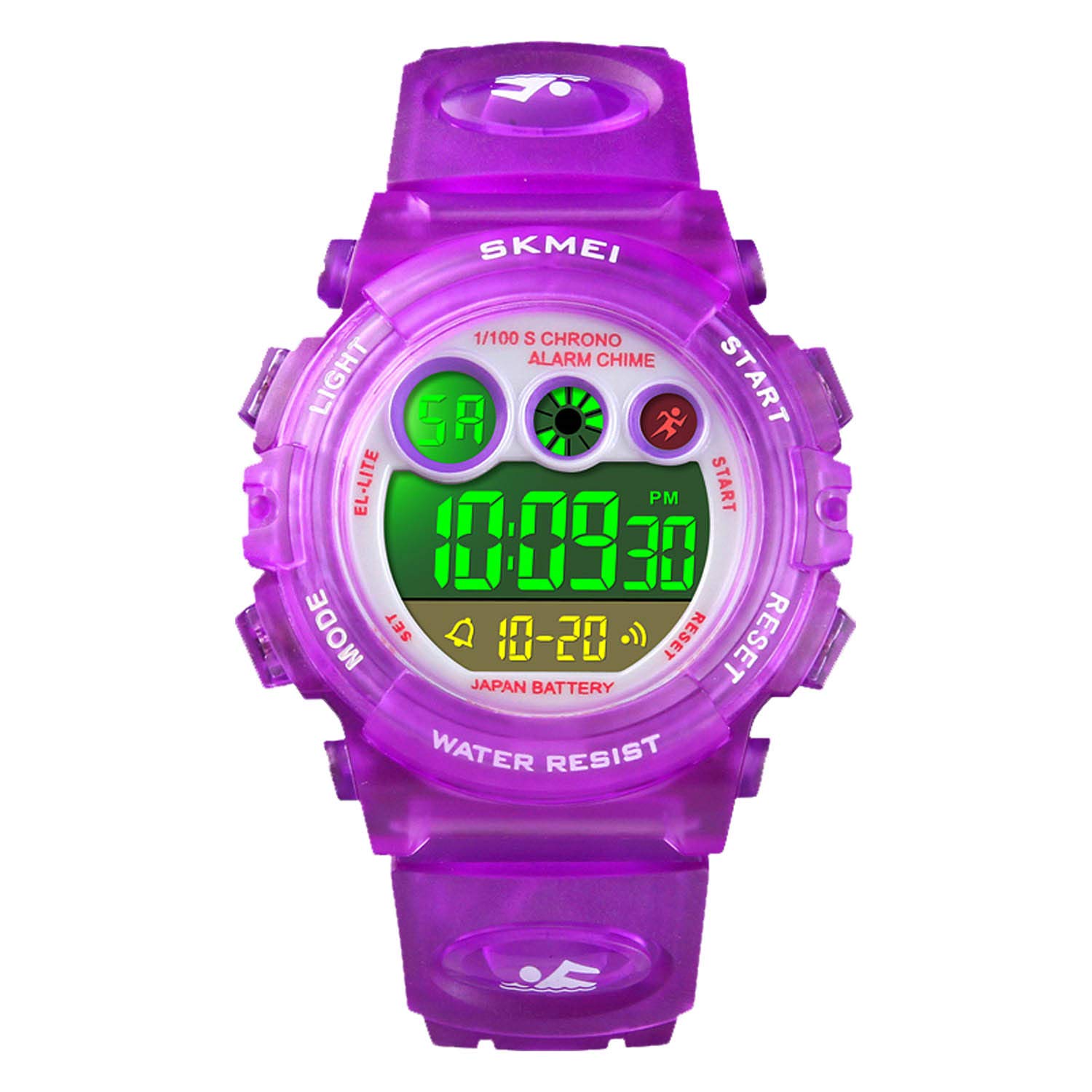 cofuo Kids Digital Sport Watch for Boys Girls, Kid Waterproof Electronic Multi Function Casual Outdoor Watches, 7 Colorful LED Luminous Alarm Stopwatch Wristwatch