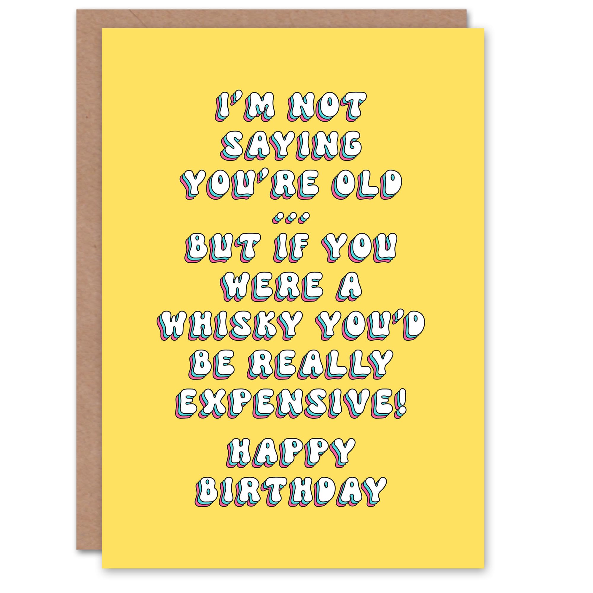 Artery8 Greeting Card Really Expensive Whisky Funny Old Age Joke For Her Woman Wife Gran Mum Sister Birthday Card