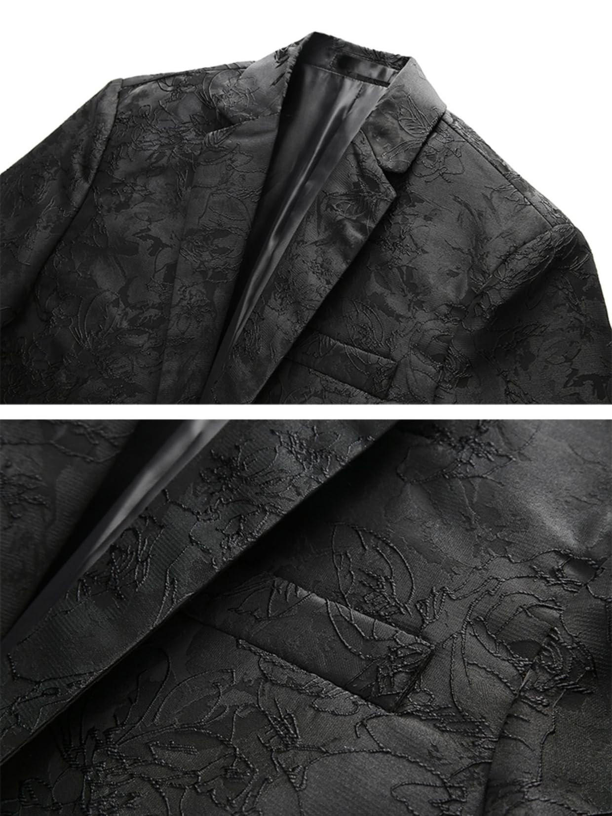 Giacca Formale Jacquard da Uomo Slim Fit Blazer Elegante in Smoking Texturizzata Giacca Completo su Misura con Un Bottone e Tasche per Matrimonio, Festa d'Affari e Abiti Serali