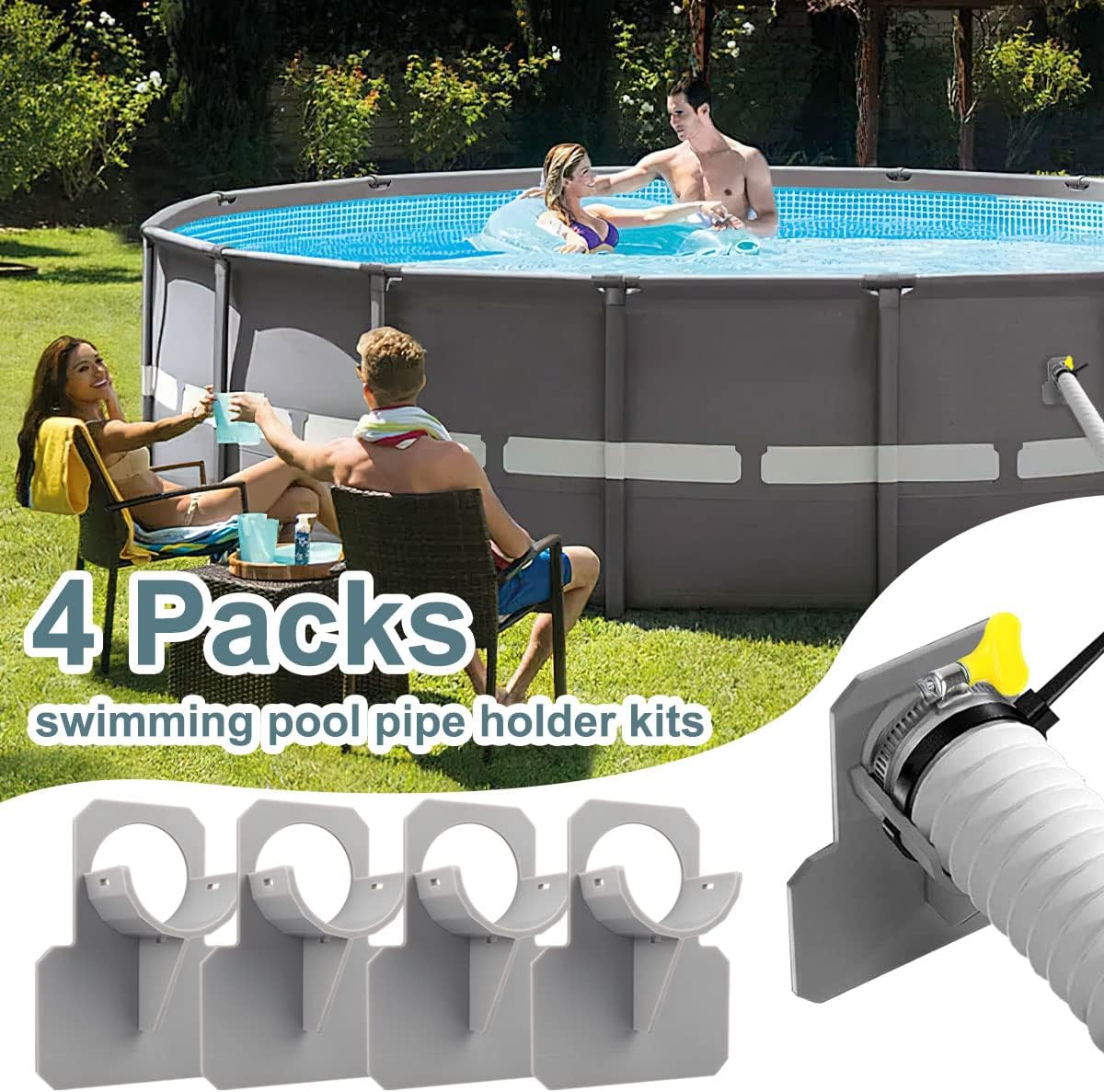 Buy 4PCS Swimming Pool Pipe Holders, Above Ground Pool Accessories