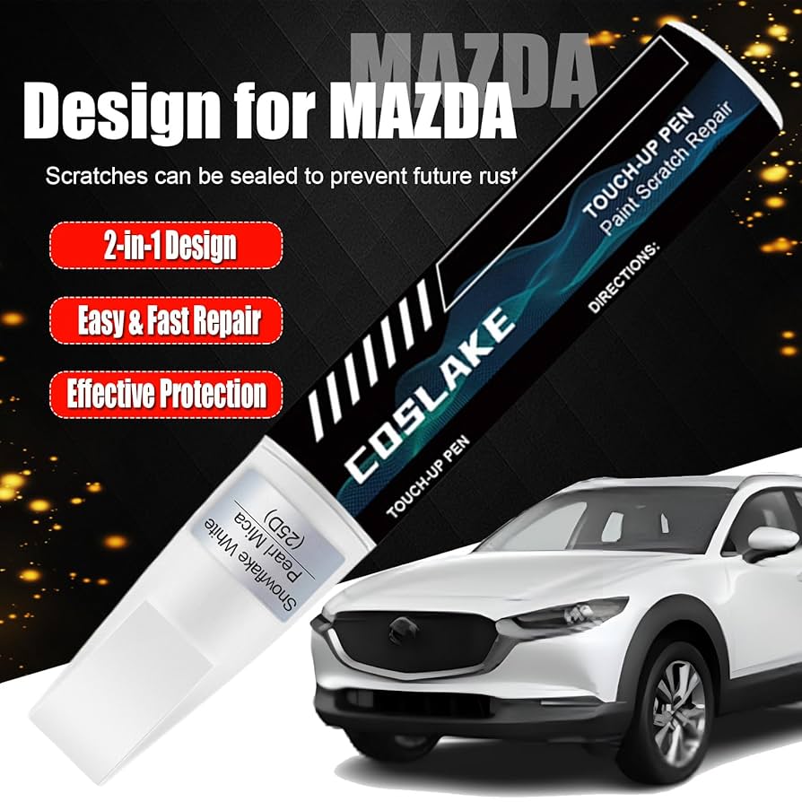 mazda ページです！ Amazon.com: COSLAKE Car Touch Up Paint(Snowflake White Pearl