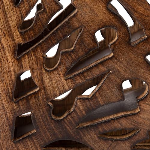 Miniatura 8 de Soporte organizador de madera hecho a mano para mesa de noche, sofá reclinable para 5 mandos a distancia, práctico organizador de medios para el