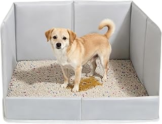 Hundetoilette Klappbarem Pee-Pad-Halter, Hoher Spritzschutz, Wasserdichtes