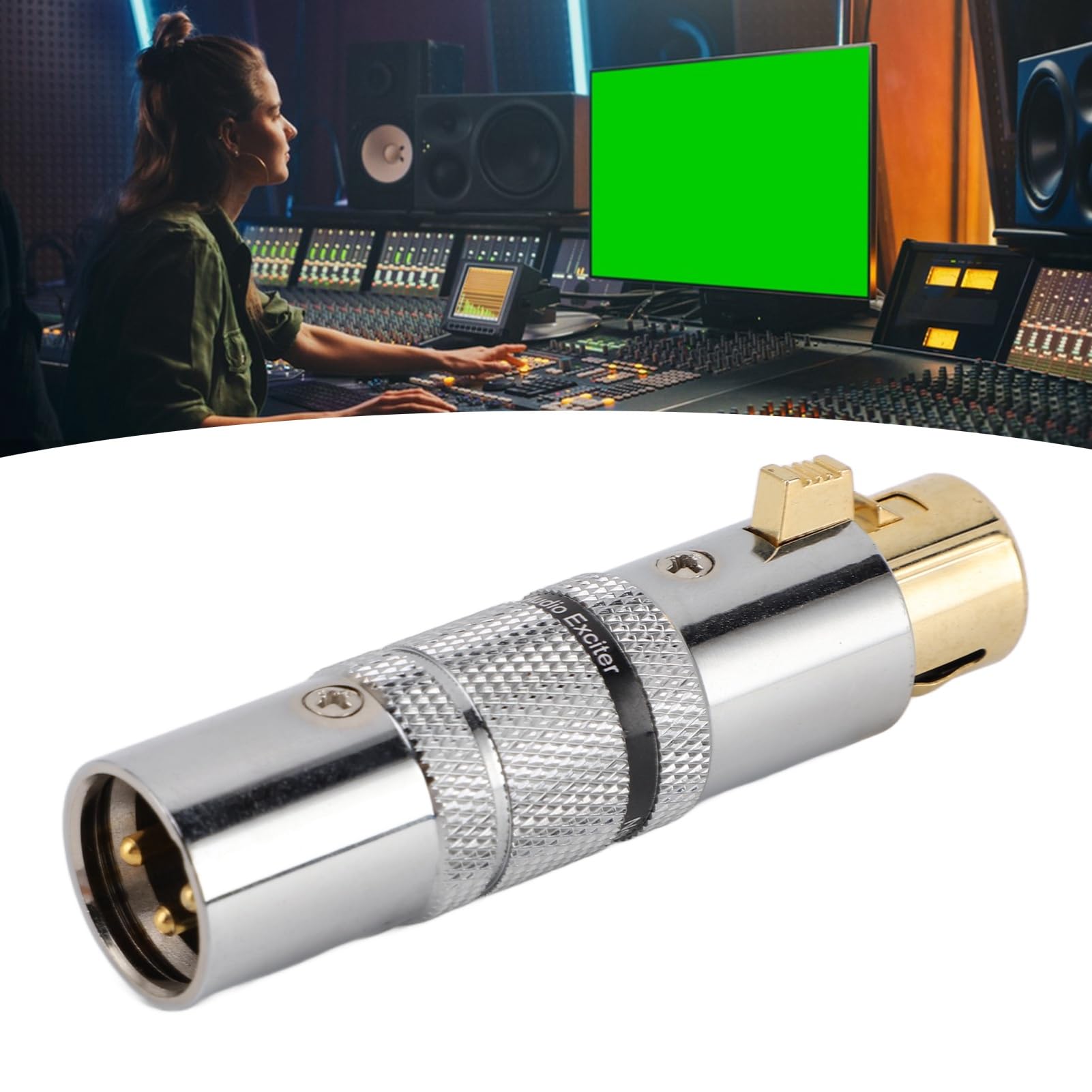 Preamplificador de micrófono en línea HaloVerde con tecnología FET de bajo ruido + aumento de ganancia de 29 dB, alimentación de 48 V para micrófonos dinámicos XLR para podcasting