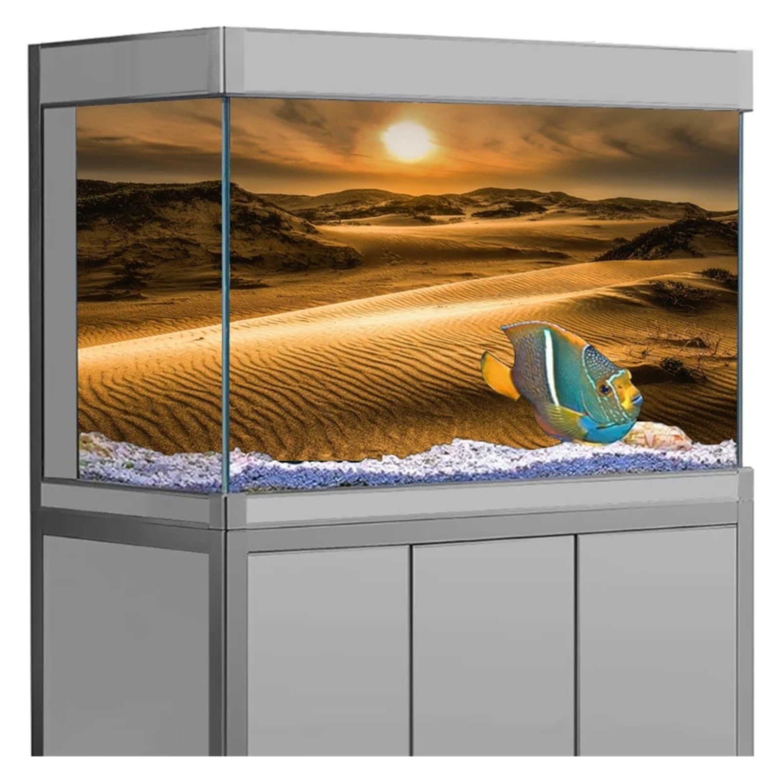 Sfondo Adesivo for Acquario, Sfondo Poster, Decorazione for nel Deserto, Carta da Parati autoadesiva(50x100cm)