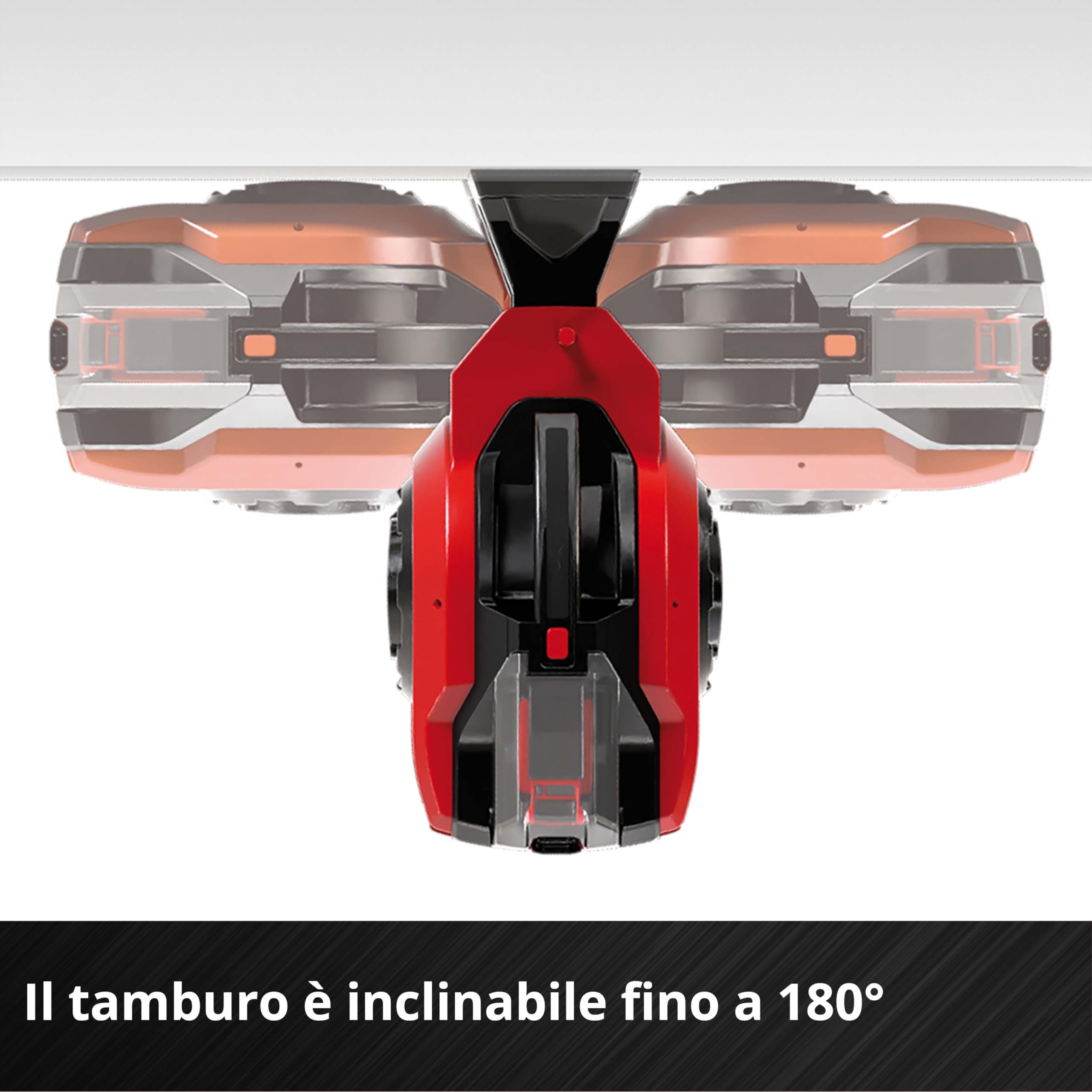 Einhell Tamburo avvolgitubo a batteria GE-HR 18/30 WH Li-Solo (18 V, avvolgitubo automatico, orientabile a 180°, supporto a parete, tubo di collegamento da 1,5 m, senza batteria e senza tubo)