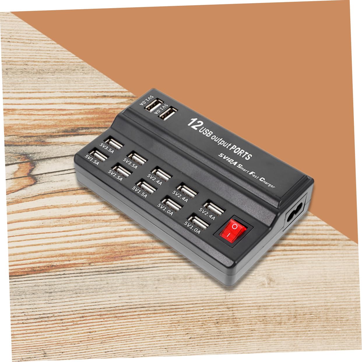 OSALADI 1ensemble Station De Charge USB Ports Intelligent avec Surtension pour Téléphones Tablettes Et Appareils Numériques Chargeur Multiple Prise Murale Européenne