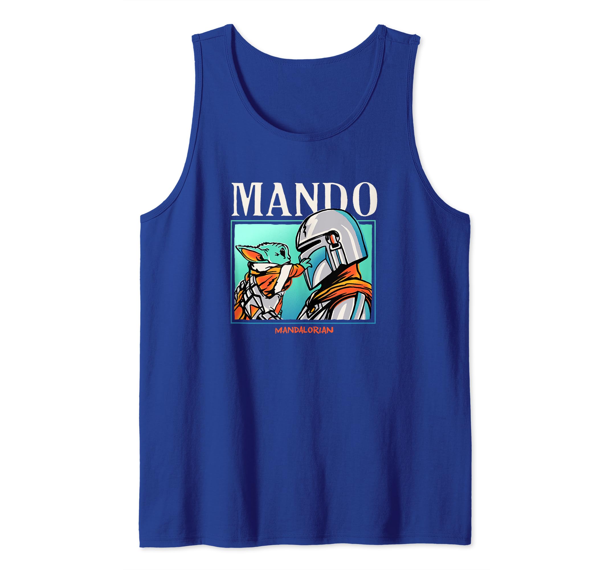 Star Wars The Mandalorian Retro Color Pop I Found You Panel Tank Top, Blue