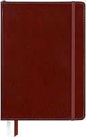 C.R. Gibson Brown Professional Leather Journal Notebook - 6x8.5" Bonded Leather, 240 Pages for Notes, Journals & Diaries